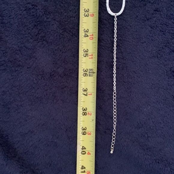 Silver ovals statement necklace - Picture 6 of 6